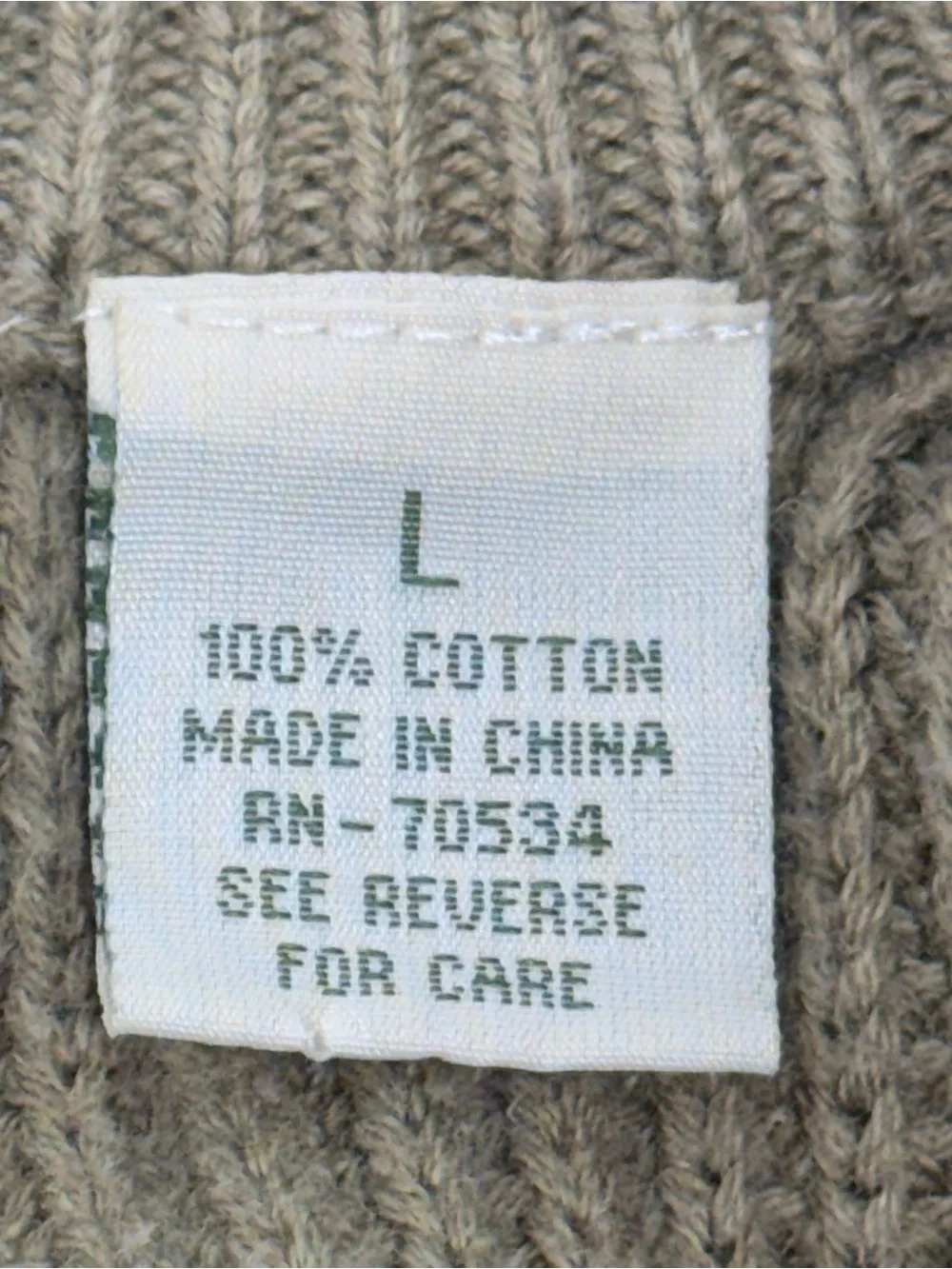 Orvis Men L Olive 100% Cotton V-Neck Rib Knit Cardigan Elbow Patch Button Front